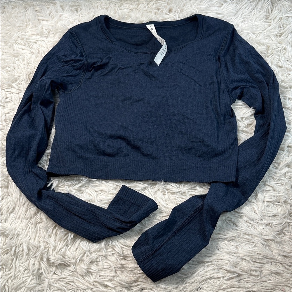 Lululemon Ebb to Street Long Sleeve True Navy